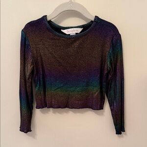 iLoveplum Kids' Shimmer Crop Top